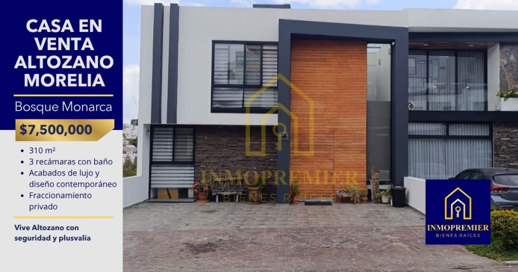 casa en venta altozano morelia bosque monarca fachada residencia con acabados de lujo