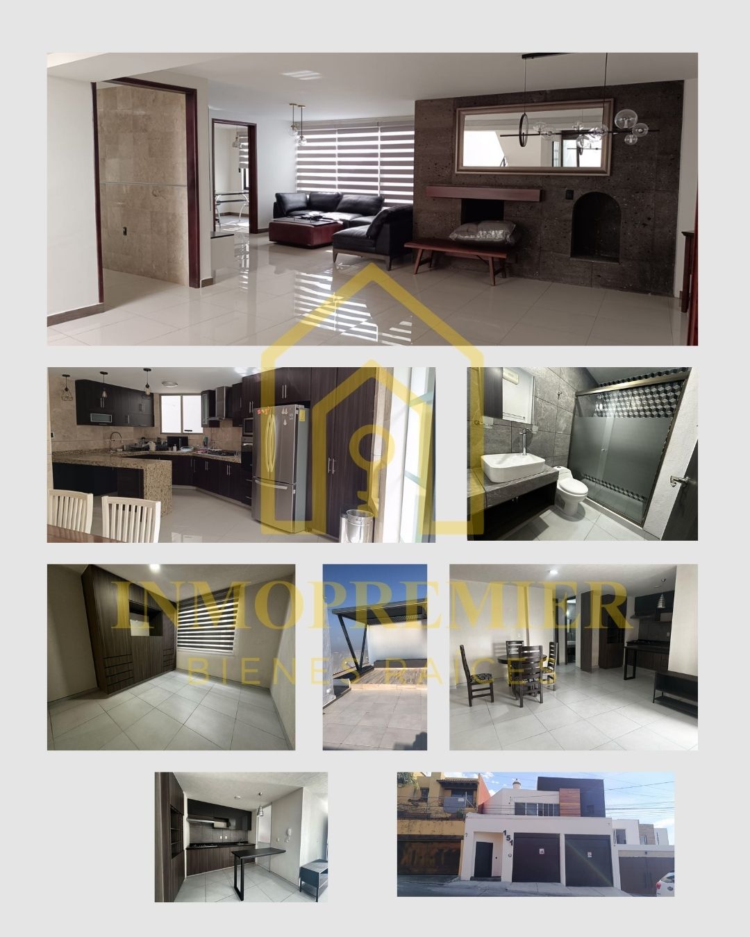 Interior de casa en venta en Vista Bella Morelia con sala, cocina equipada y acabados modernos