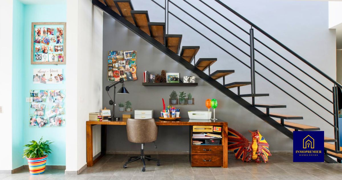 Casa en venta en Altozano Morelia, Fraccionamiento Esmeralda, estudio bajo escaleras.